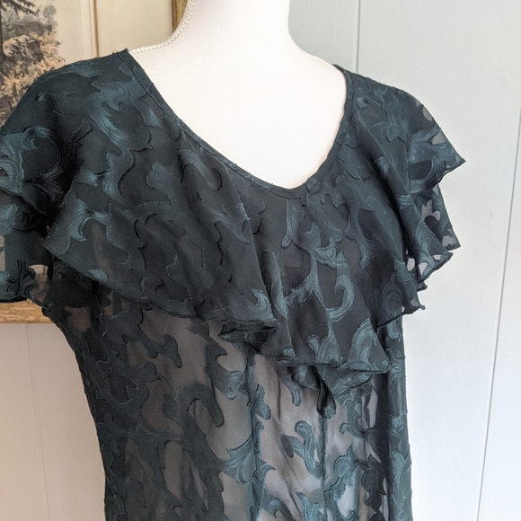 VTG Victoria's Secret Gold Label Sheer Nightgown S - Picture 2 of 8